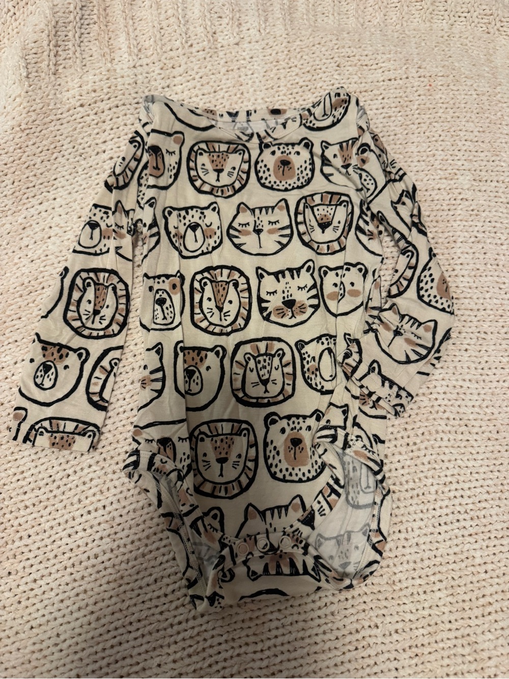 Little Sleepies Neutral Animal Print Long-Sleeve Baby Bodysuit